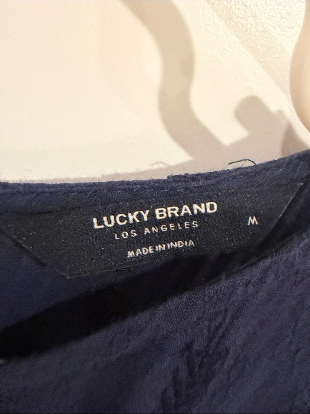 Lucky Brand Navy Ruffle Boho Dress (Size M) - Picture 2 of 3